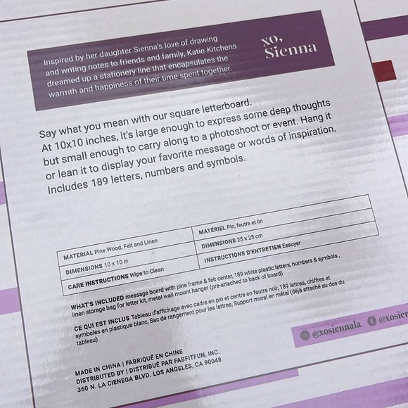 10x10 Felt Letter Board Kit - New with Box! - Picture 4 of 4